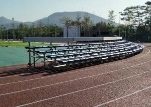 Portable Temporary Seating Stands Solid Structure With High Density Polyethylene Seat