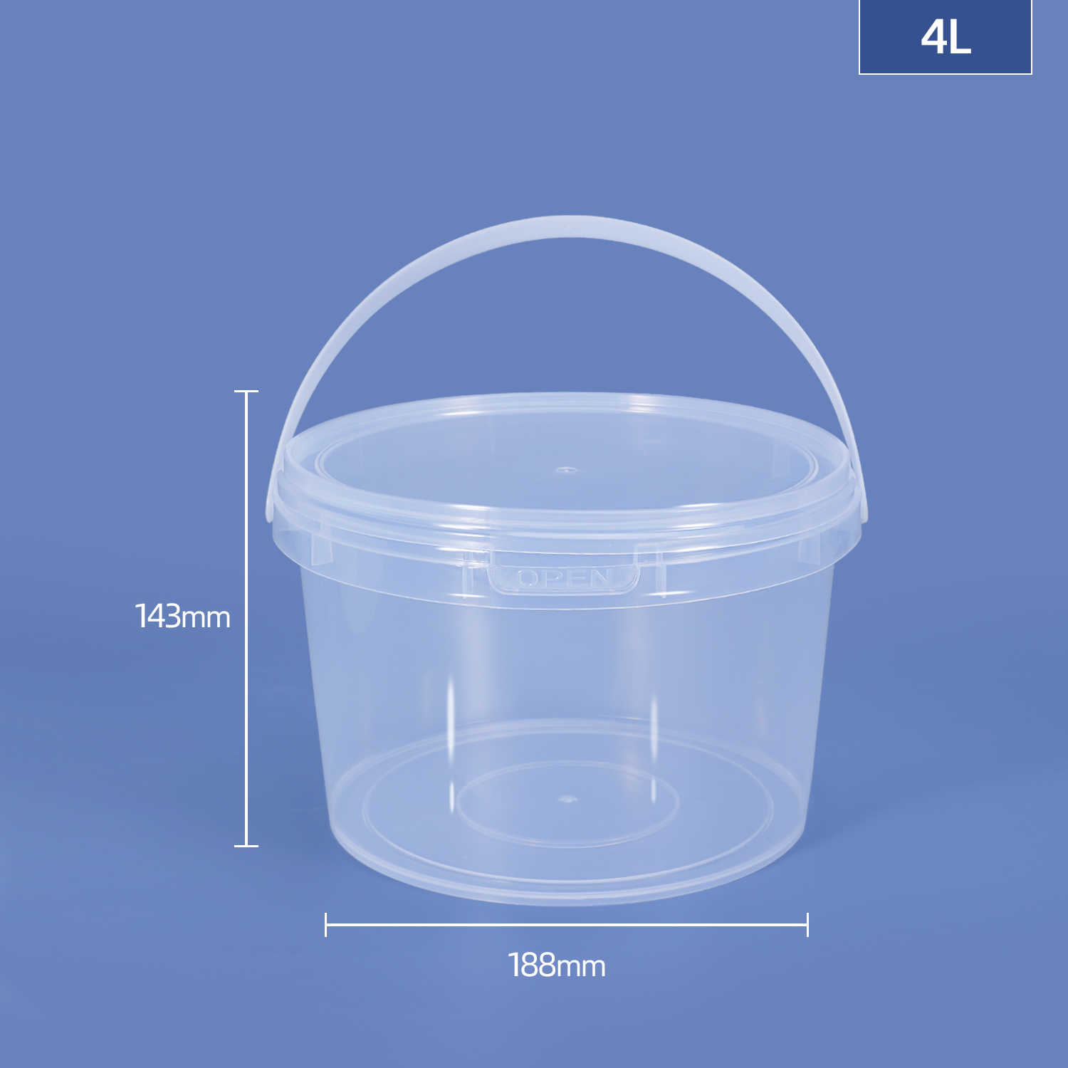 Low Priced Reusable Square and Circular Shapes Plastic Bucket with Handle from UMETASS