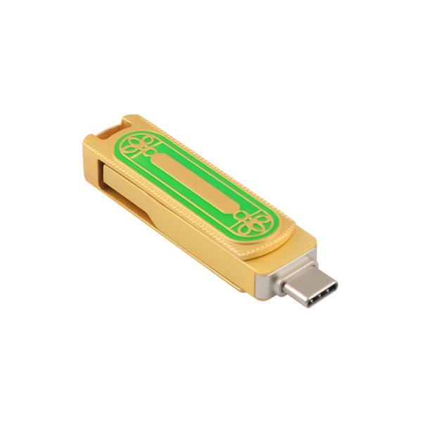 Quality Green And Gold Color Type C USB High Speed 128GB 256GB 512GB 150MBS for sale
