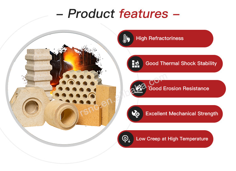 High Quality 48-90% Al2O3 Alumina Silica Fire Brick 230*114*65mm High Alumina Refractory Bricks For Electric Arc Furnace Roof