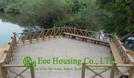 Anti-moisture Outdoor WPC decking For Balcony, Easy Installation and Environmental Friendly