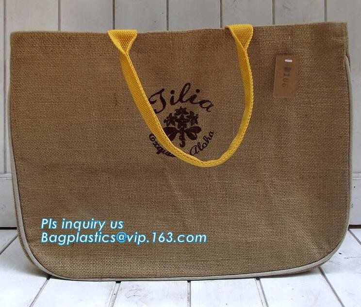 JUTE STORAGE BASKET WITH COTTON ROPE HANDLES,Burlap fabric jute toy storage basket for home storage organization bagease