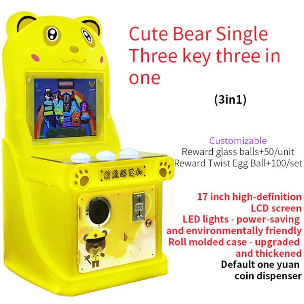 Quality 17-inch Single-player Coin-operated Three-key Three-in-one Game Machine for sale