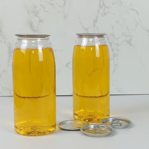Food Grade 500ml Plastic Container Bottles With Cans Lid Milk Cold Pressed Juices