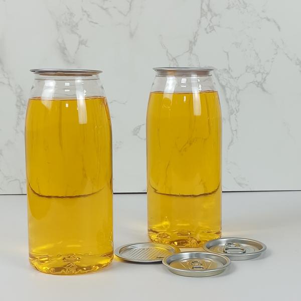 Quality Food Grade 500ml Plastic Container Bottles With Cans Lid Milk Cold Pressed Juices for sale