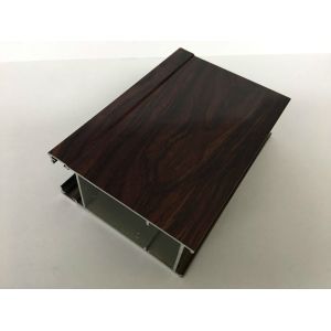 China Black Brown Wood Finish Aluminium Profiles Highly Wear - Resistance wholesale