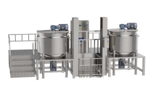 Mirror Polished Liquid Tank Mixer Machine With Programmable Weighting System