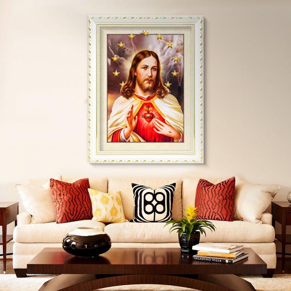 Customized 30x40cm Religion Images 5D Lenticular Printing Services PET 0.6mm Thickness
