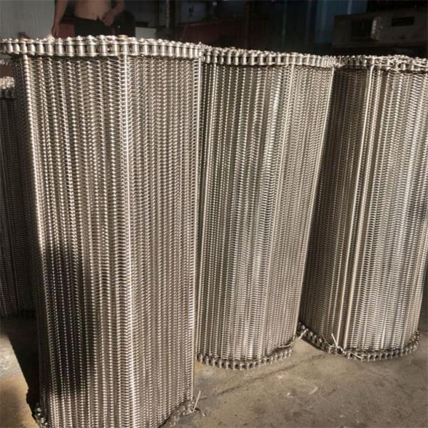 Stainless Steel 304 Wire Mesh Conveyor Belt 30cm Width 10m Length