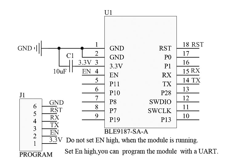BLE5.1 3uA Ultra Low Power BlueTooth Module Transmitter And Receiver