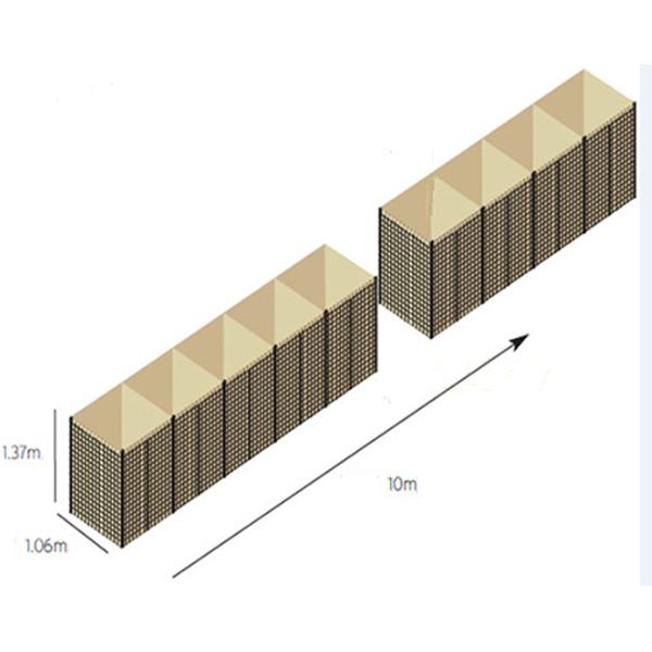 Square Hole Military 4mm Defensive Barrier Hot Dipped Galvanized