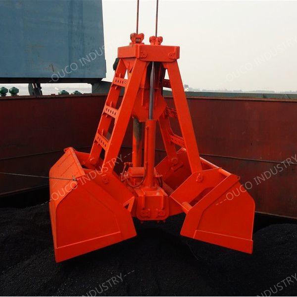 Quality Hydraulic Grab Bucket Wireless Remote Control ABS Certificate Coal Material for sale