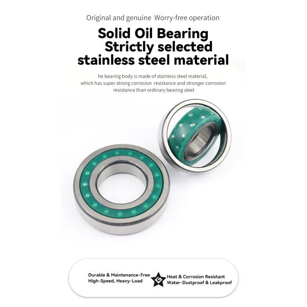 Solid Oil Self-Aligning Ball Bearing with High Load Capacity Easy to Install and Maintenance-Free