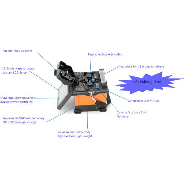 OMCFS-118 FTTH Fiber Fusion Splicer Fiber Optic Splicing Machine