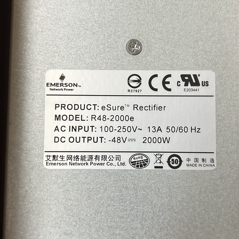 Emerson R48-2000e Rectifier Module R48-2000e 48V 2000W High Efficiency DC TELCOM Power Supply