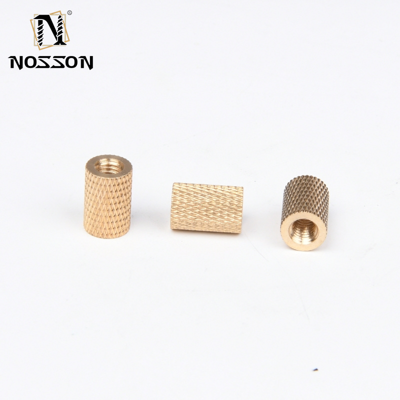 Imperial Inch Measurement System Brass Threaded Insert Nut Knurled Nuts with Chrome Plated Finish M3 M4 M5 M6 M8 M10 M12