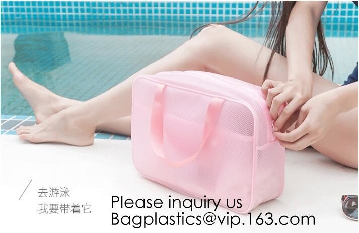 Custom Clear Pvc Lady Handbag Set Transparent Beach Tote Bag With Inner Pouch,Shoulder Tote Holographic PVC Beach Bag