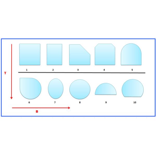 Hexagon Glass Bottom Plate With Compressive Stress Layer Safety