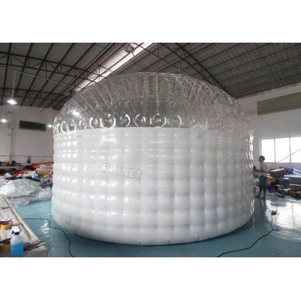 Half Transparent PVC 6m Inflatable Christmas Igloo Tent