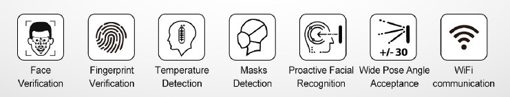 Dynamic Camera Biometric Facial Recognition Access Control System Machine 4.3 Inch