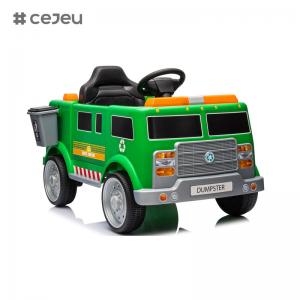 China Recycling Truck Interactive Ride On Toy, Kids Ages 1.5-4 Years, 6 Volt Battery and Charger, Sound Effects,Green wholesale