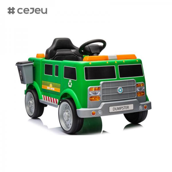 Recycling Truck Interactive Ride On Toy, Kids Ages 1.5-4 Years, 6 Volt Battery and Charger, Sound Effects,Green