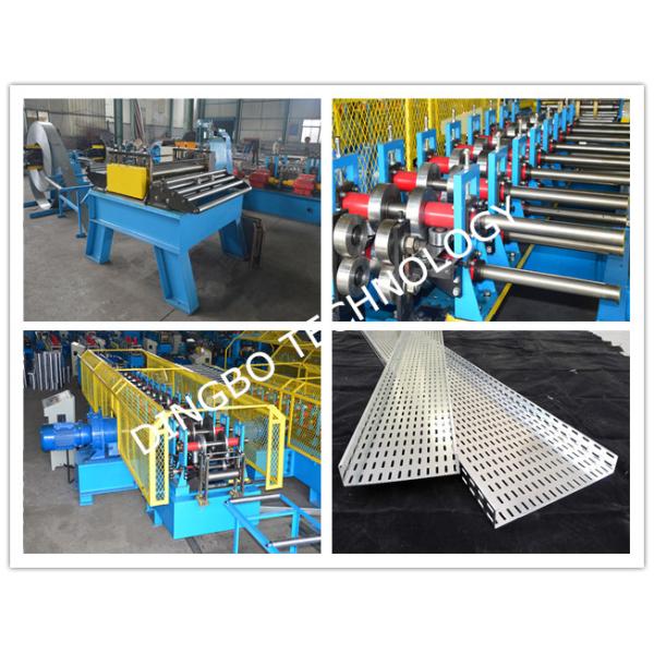 Automatic Adjustment Size Cable Tray Roll Forming Machine For 100 - 800mm Width Profiles