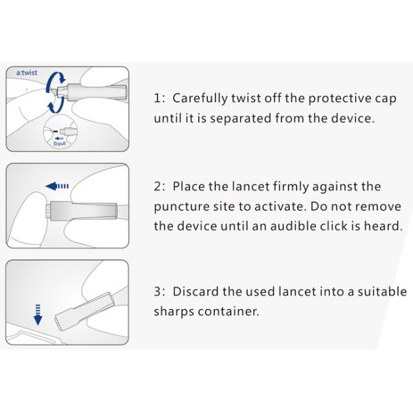 26G 1.8mm Disposable Safety Lancet for Capillary Blood Collection