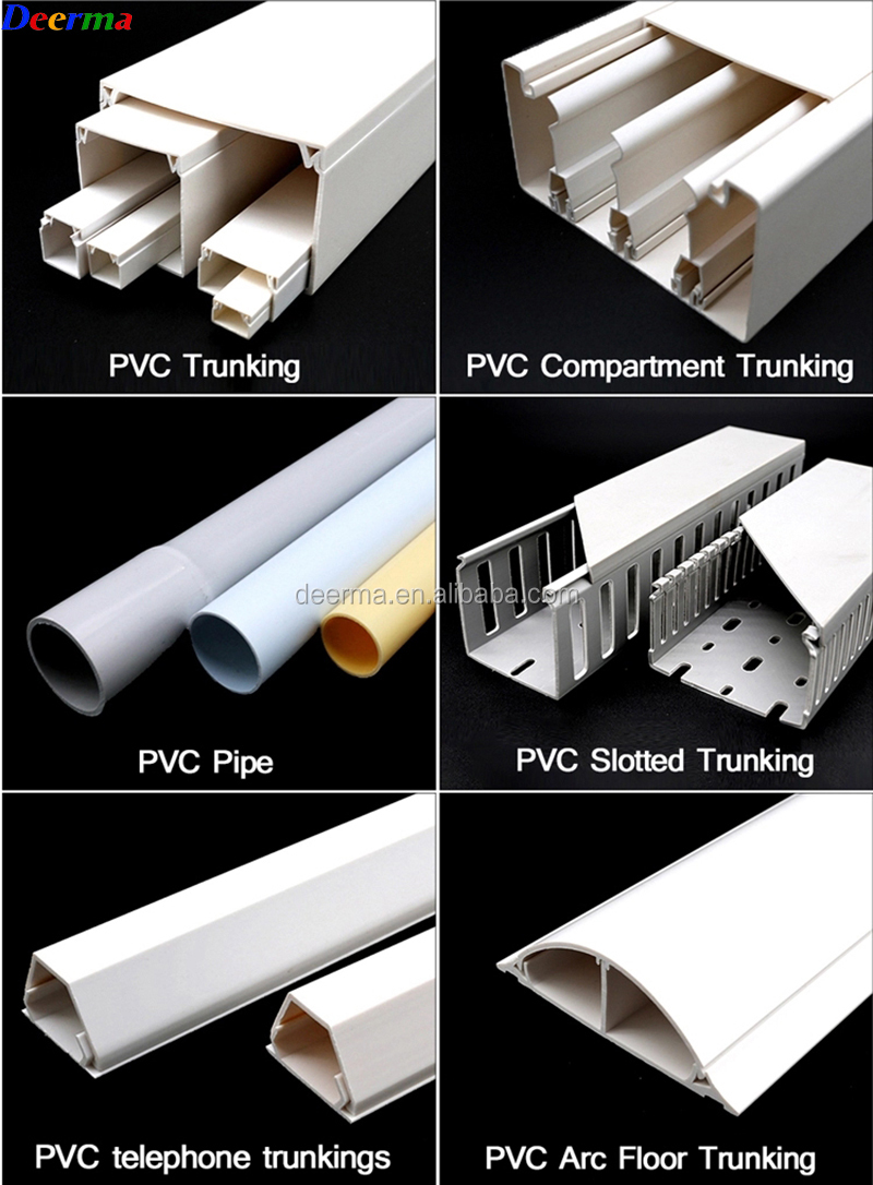 High Productivity PVC Cable Trunking Extruder Production Line With Hole Punching Machine