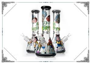 China Wholesale Art Bong 7MM Glass Cool Smoking Pipes Rick And Morty On Glass Water Bongs wholesale