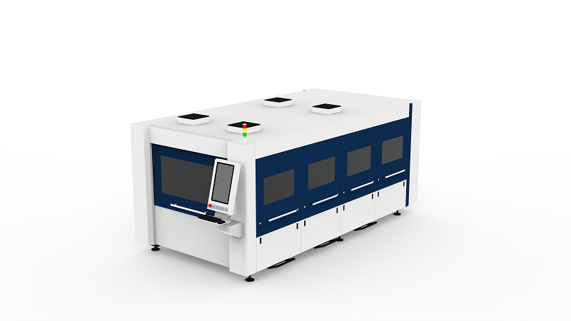High Power Longitudinal Single Platform Fully Enclosed Sheet Metal Cutting Machine