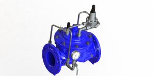 No Slam Water Pressure Control Valve , Pilot Operated Adjustable Pressure Relief Valve