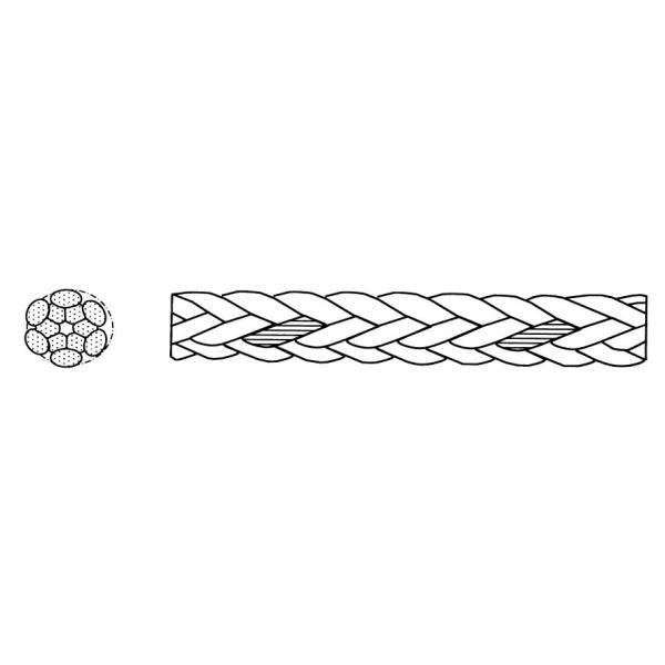 12-Strand Mixed Polyester And Polypropylene Rope