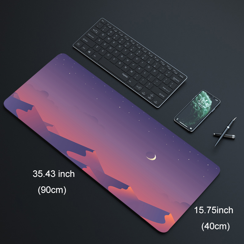 Custom Logo Print Gaming Mousepad Large XXL Extended Size with Non Slip Rubber Base