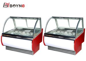 Arc Shape R404a Ice Cream Display Freezer Sweet Dessert Showcase