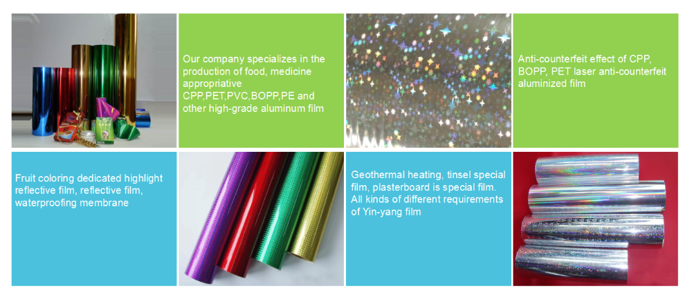 Highly Reflective Metalized CPP Film OPP/CPP Roll Film with SGS Certificate and OEM