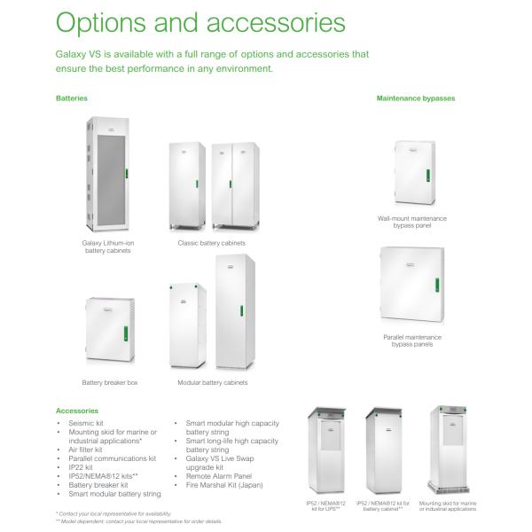 3 Phase APC Galaxy VS UPS 10kW 400V 1 Internal 7Ah Smart Modular Battery String Expandable