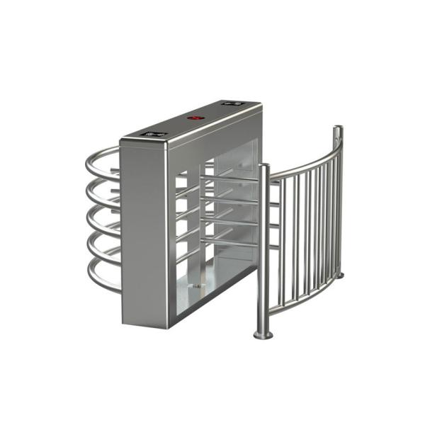 Waist Height Fingerprint Electronic Turnstile Entrance Gates 304 Housing