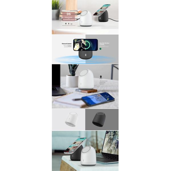 Magnetic Wireless Charger Speaker 15W Portable Mini 90mm×114mm Size