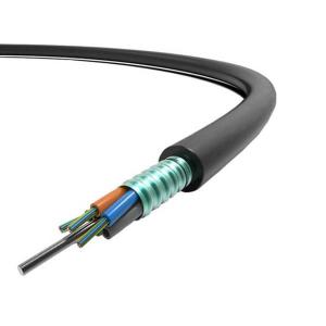 China Outdoor 4 Core Fiber Optic Cable SM 9/125um (G.652.D) Armoured With Steel Wire wholesale