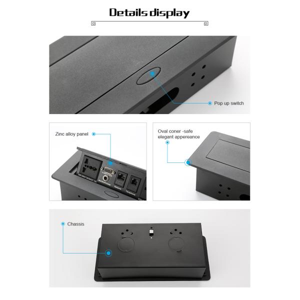 Customized Module USB Air Support Tabletop Power Table Socket / Conference Table Power Box