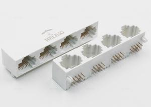ABS Resin Housing THT Rj45 Multiple Port Connectors MJ5688L-W014-BRN1
