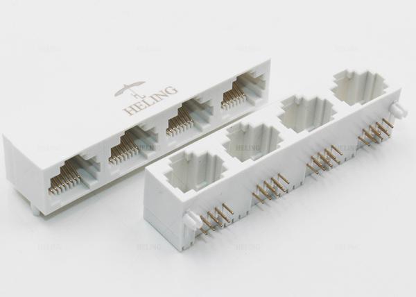 Quality ABS Resin Housing THT Rj45 Multiple Port Connectors MJ5688L-W014-BRN1 for sale