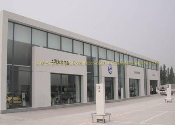 Quality Modern Steel Frame Structure Prebaricated 4S Car Exhibition Center Hall for sale