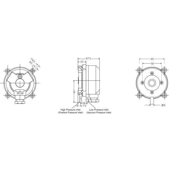 Air Differential Pressure Switch 20-200Pa Adjustable Micro Pressure Air Switch