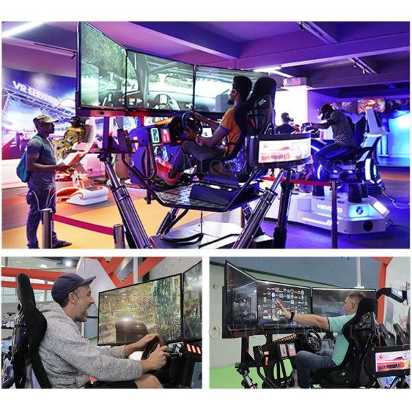 Portable 3 Screen Driving Simulator 6 DOF Racing Cars Arcade Dynamic Motion Drive Equipment