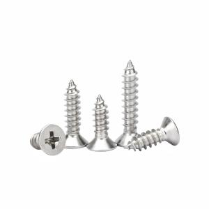 China Custom Cross Countersunk Head Tapping Screws Flat Head Pointed Tail wholesale
