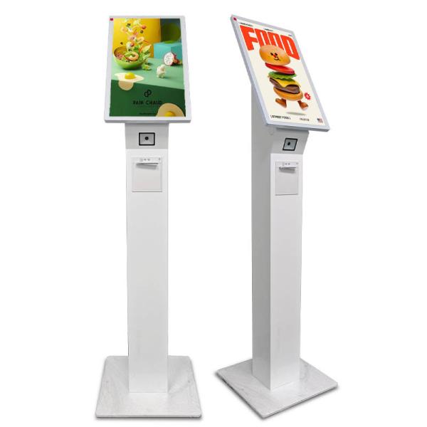 Quality 15.6 21.5 23.8 Inch Vertical Stand White Serve Smarter Self Service Kiosk for sale