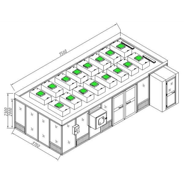 Hard Wall Modular Clean Room Sandwich Panel Board H14 Filter Efficiency