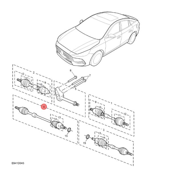 OEM NO 10719315 MG5/Roewe I5 Right Front Halfshaft Assembly 100x11x11cm Direct Supply